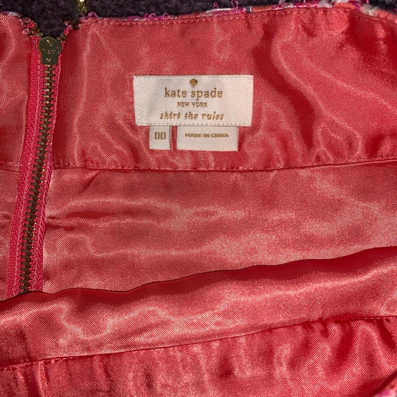 Kate Spade Pink Tweed A-Line Mini Skirt - Picture 3 of 6